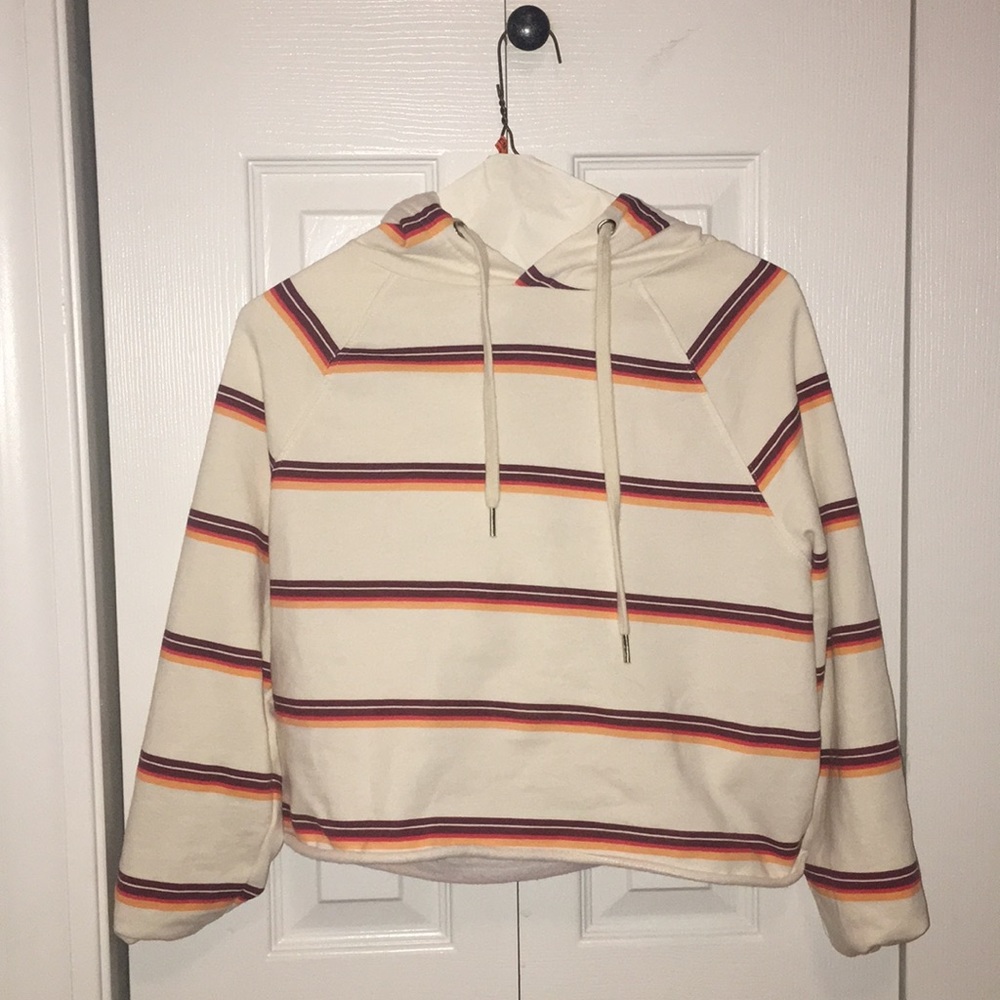 Striped shirt hoodie